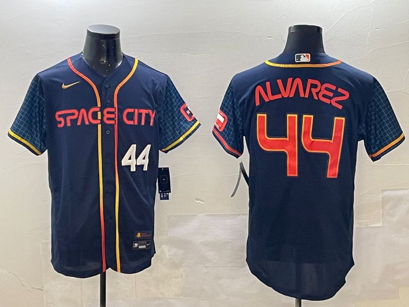 Men Houston Astros #44 Alvarez Blue City Edition Elite 2025 Nike MLB Jersey style 4->houston astros->MLB Jersey
